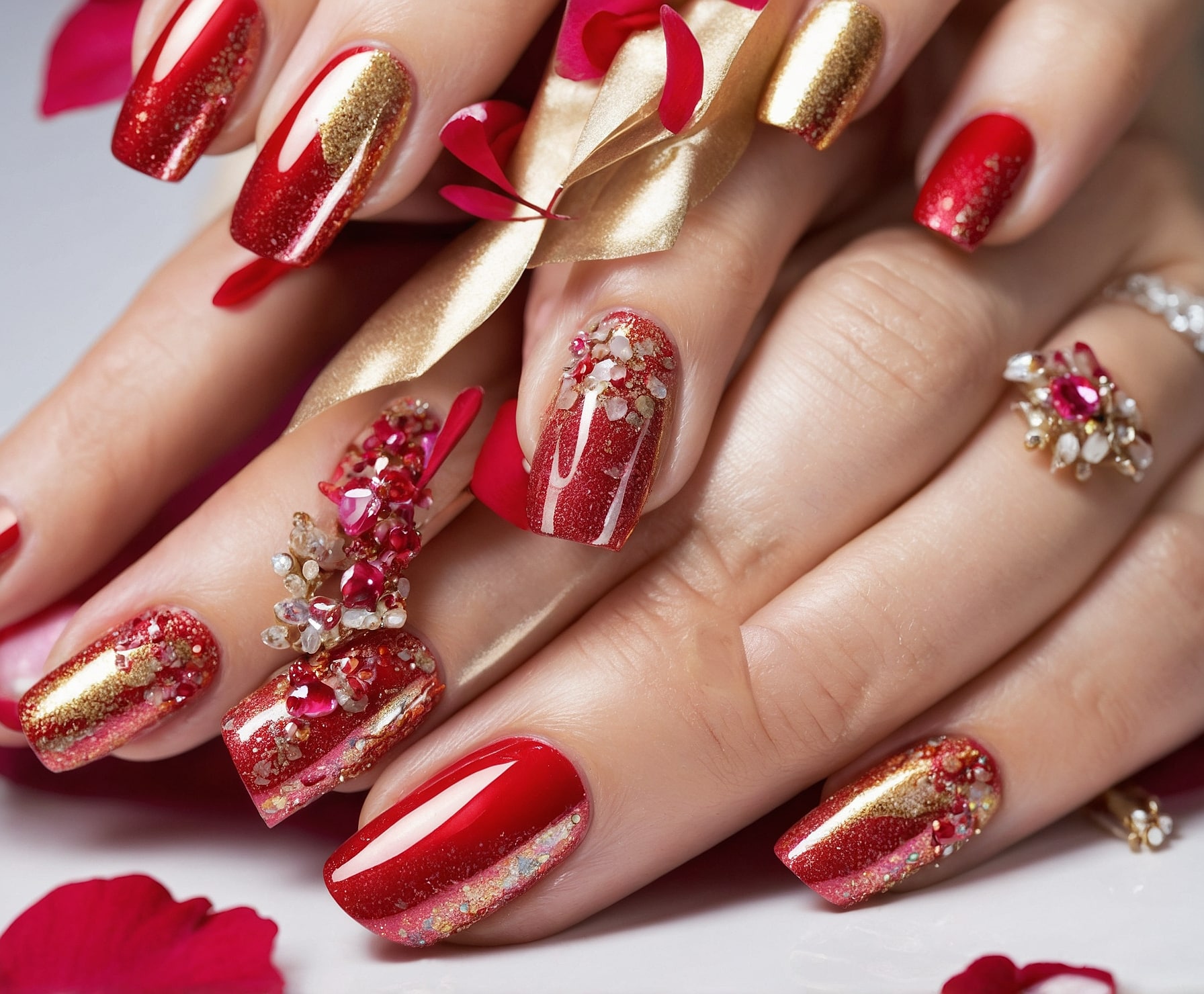 Uñas de gel elegantes con brillo duradero.